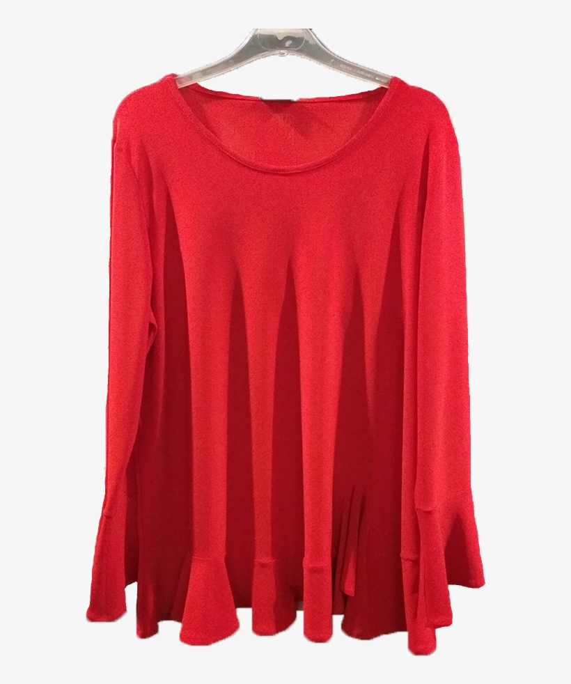 Blouse With Ruffles And Sleeves - Velvet, transparent png download