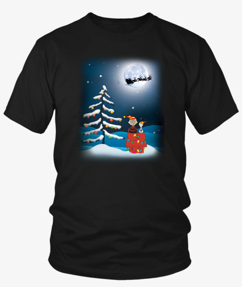 Charlie Brown And Snoopy Christmas Night Light T Shirt - Cant Rain All The Time Shirt, transparent png download