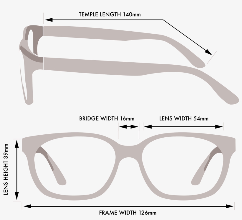 Transparent Eyeglass Frames - Temple Length Glasses, transparent png download