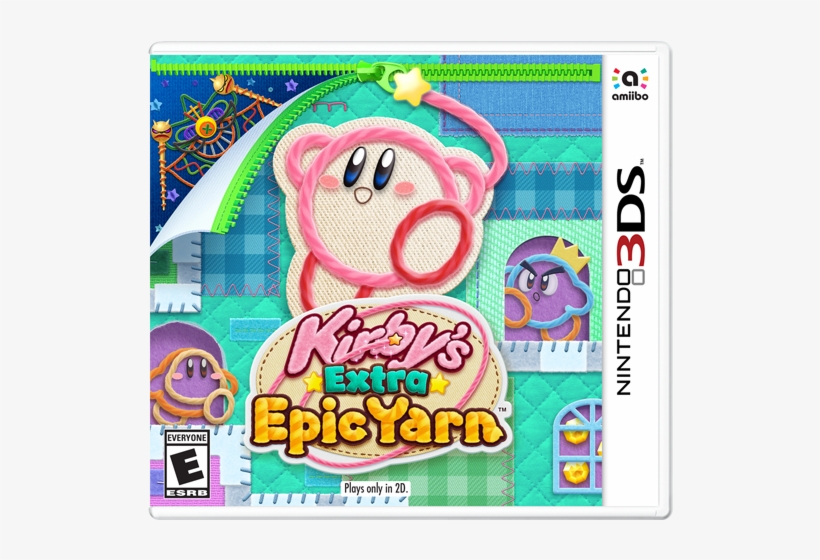 Kirby's Extra Epic Yarn Box Art - Kirby Extra Epic Yarn 3ds, transparent png download