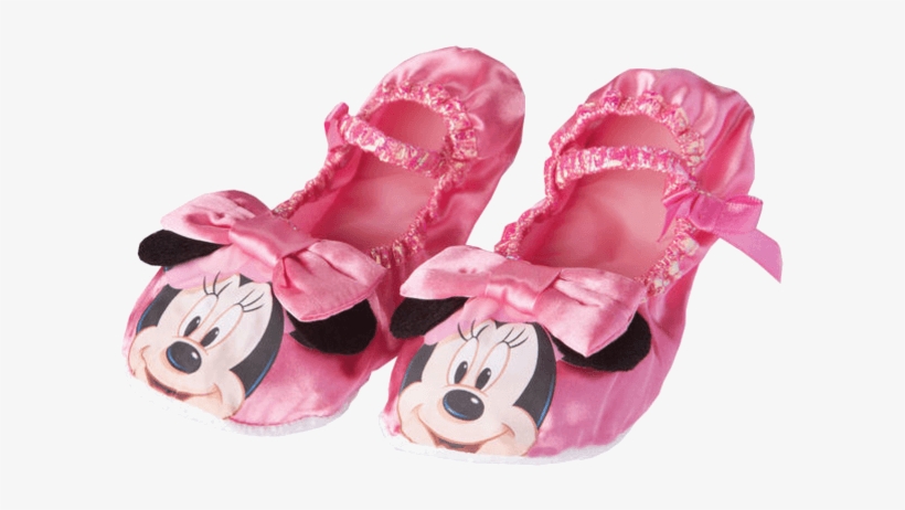 Child Pink Minnie Mouse Slippers - Minnie Mouse, transparent png download