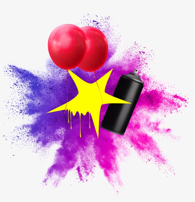 Graffiti Stars Parties Main - Explosion Rosado Y Morado, transparent png download