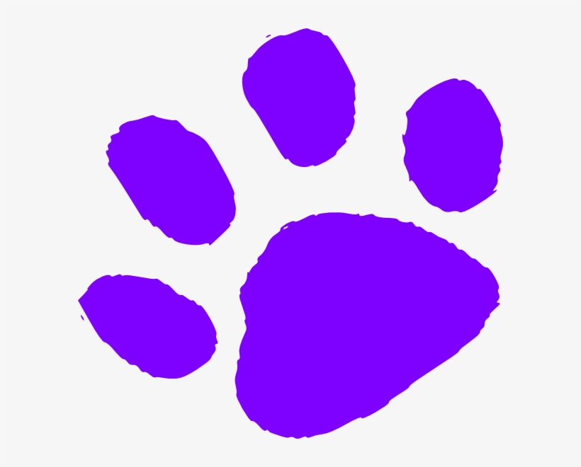 Paw Purple Free On Dumielauxepices Net - Purple Pawprint Transparent, transparent png download
