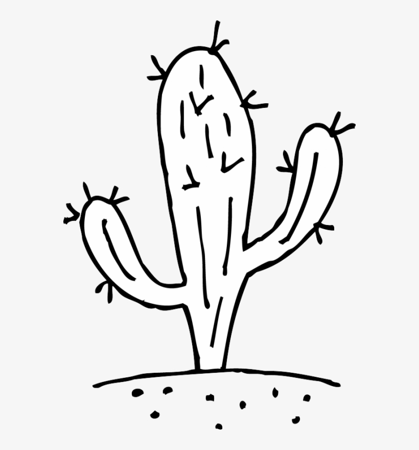 Cactus Transparent Artistic - Cactus Black And White Clip Art, transparent png download