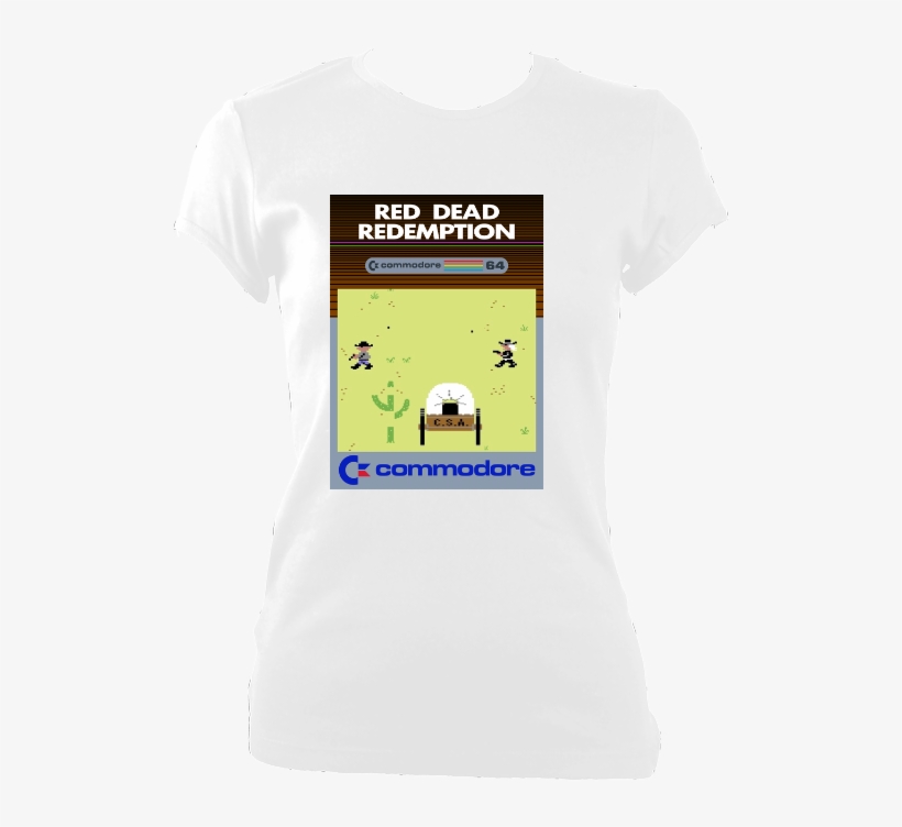 Commodore 'c64 Red Dead Redemption' Ladies Fitted - Floorball, transparent png download