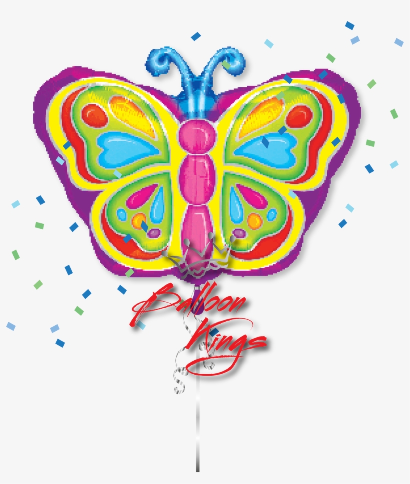 Cute Butterfly - Butterfly Foil Balloon, transparent png download