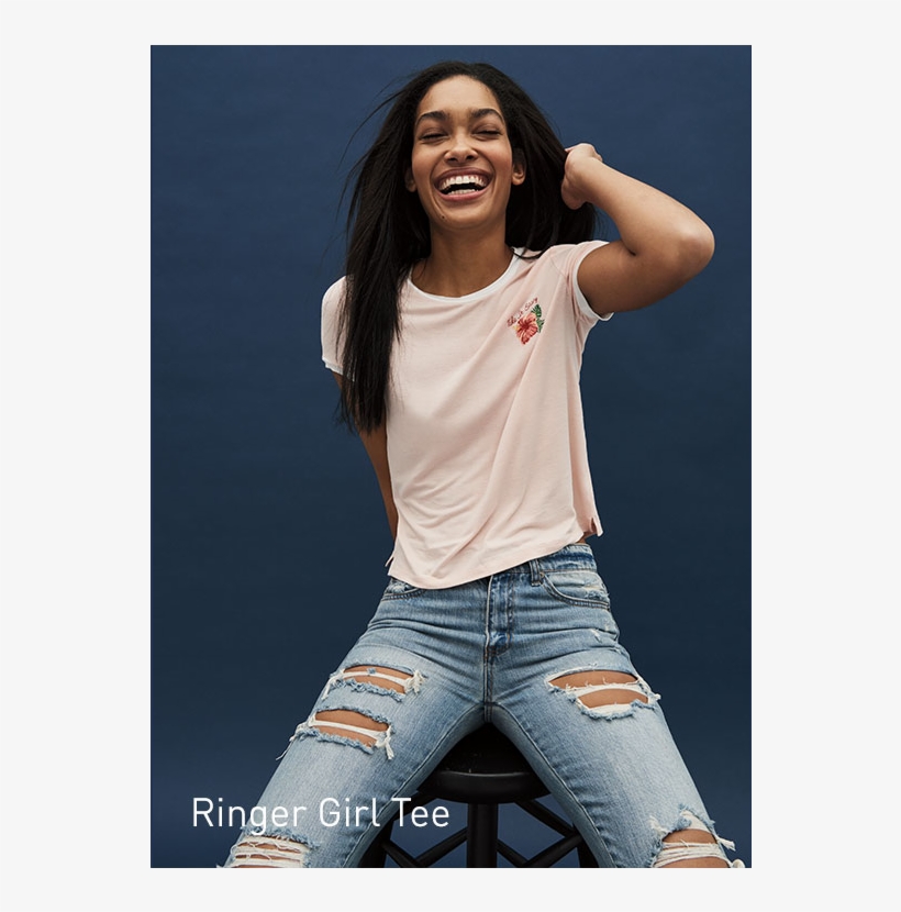Ringer Girl Tees - Girl, transparent png download