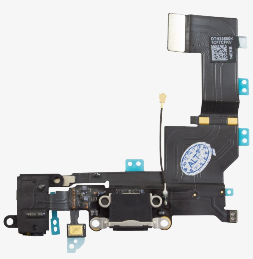 Iphone 5c Lightning Connector And Headphone Jack - Iphone 5s Charging Flex, transparent png download