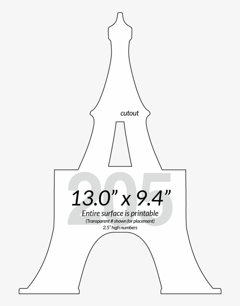 Eiffel Tower Shape - Line Art, transparent png download