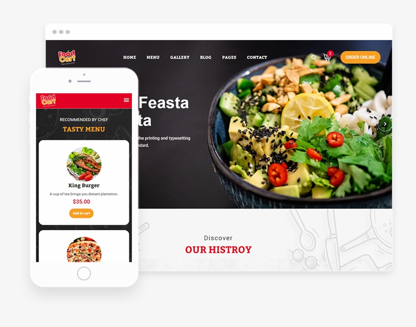 Foodcart Wordpress Theme When Building Your Restaurant - Salad, transparent png download