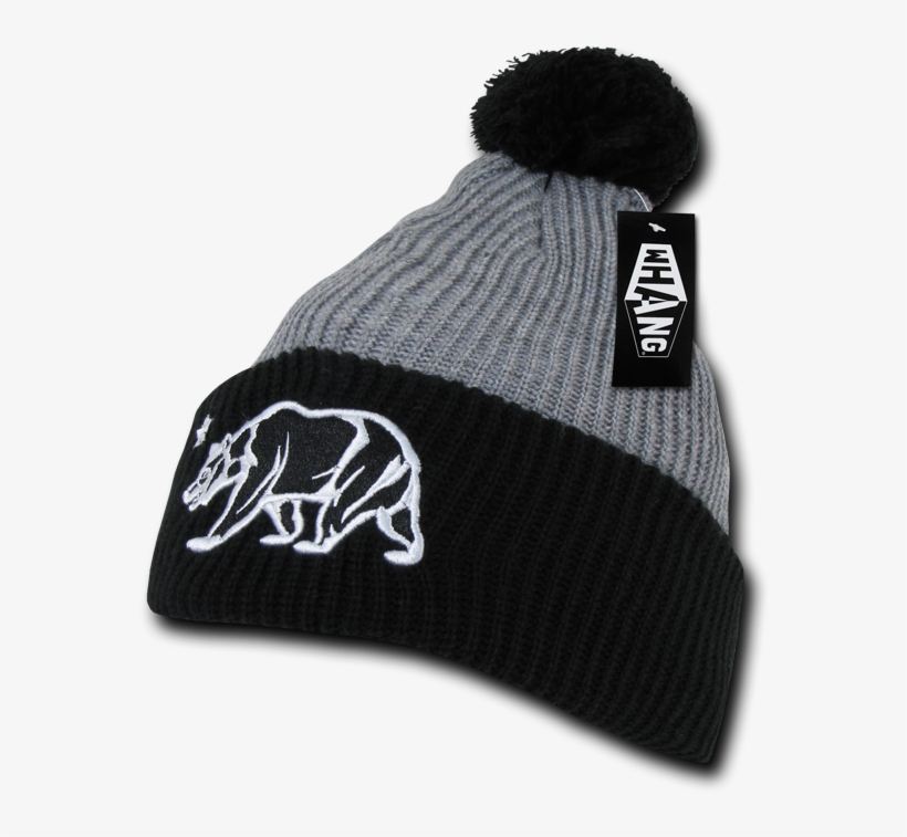 Whang California Republic Cali Bear Cuff Pom Rasta - Beanie, transparent png download