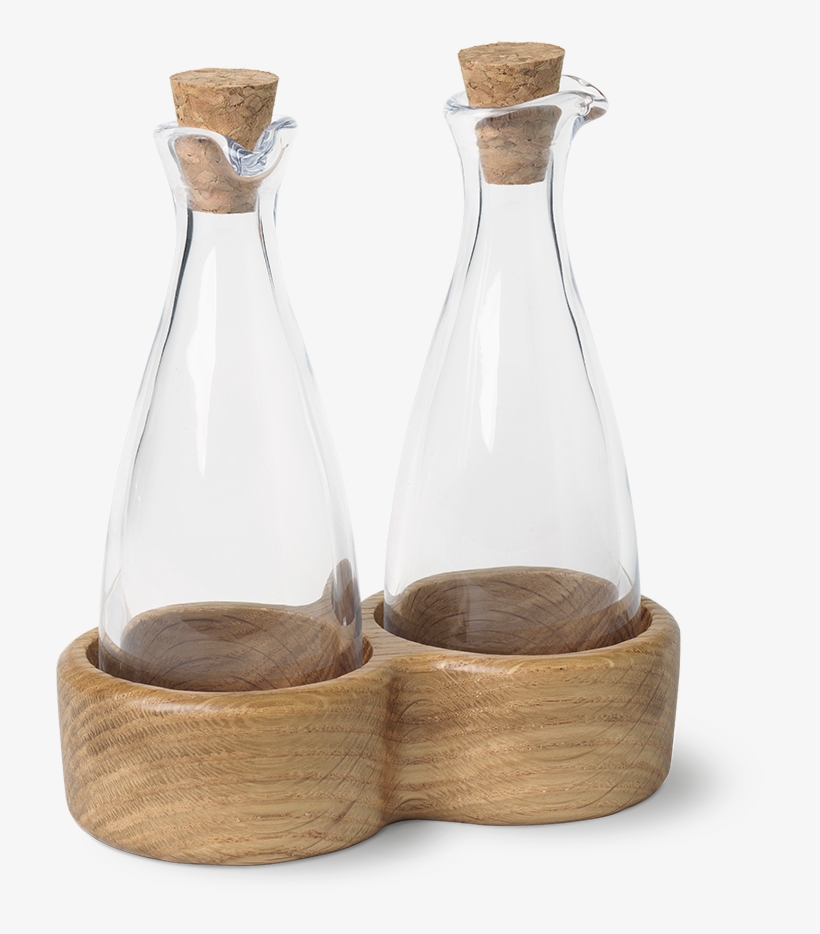 Oil And Vinegar Bottles H15 Oak Menageri - Vinegar Bottles, transparent png download
