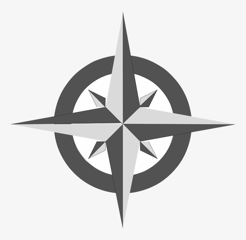 Compass Rose 303605 960 720 - Blue Compass Rose, transparent png download
