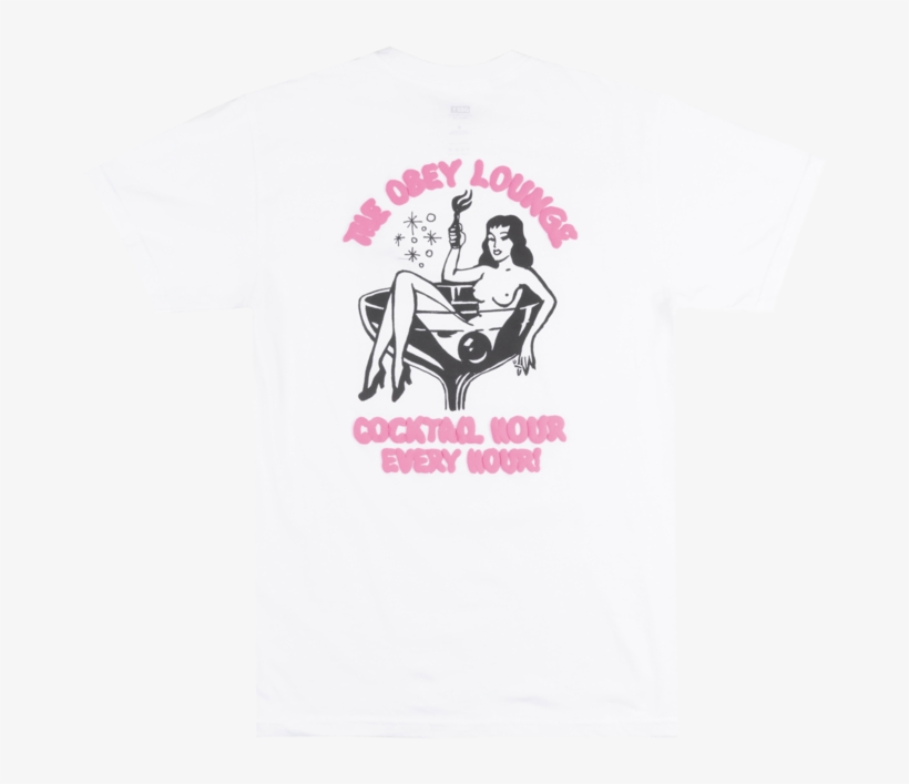 Obey Worldwide Happy Hour T-shirt Mens Skateboard Tee - Active Shirt, transparent png download