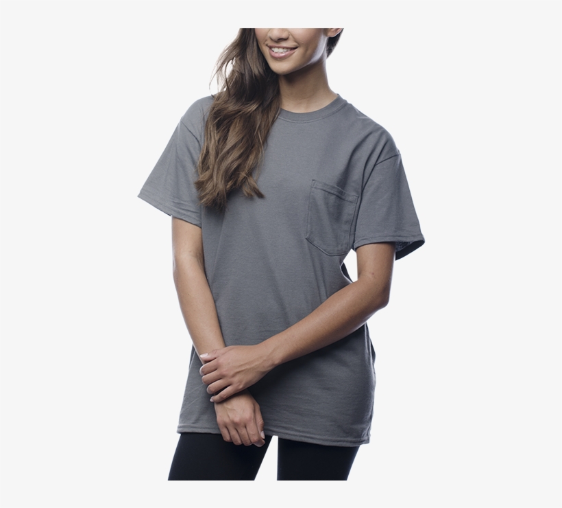 Short Sleeve Pocket T-shirt - Girl, transparent png download