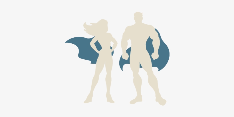 Superhero Duo Connect With Us - Superhero, transparent png download