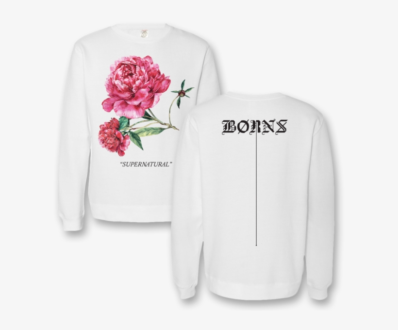 Supernatural Rose Crewneck Sweatshirt - Crew Neck, transparent png download