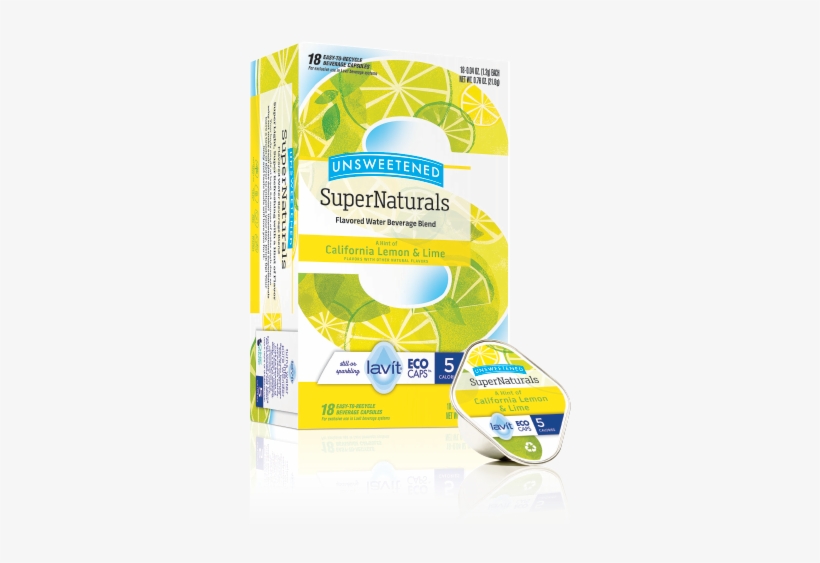 Unsweetened Supernatural Ca Lemon Lime - Lemon, transparent png download
