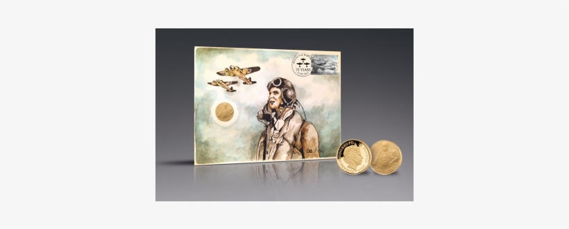 Battle Of Britain Hand-painted Pnc With Churchill Gold - Quarter, transparent png download
