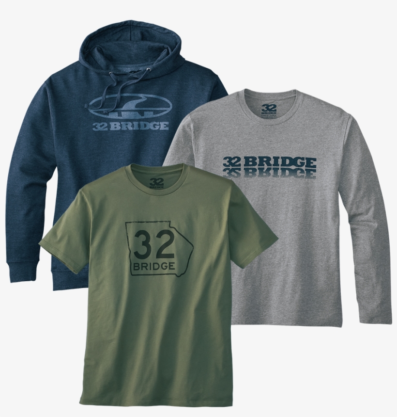 Men's 32 Bridge Clothing - Long-sleeved T-shirt, transparent png download