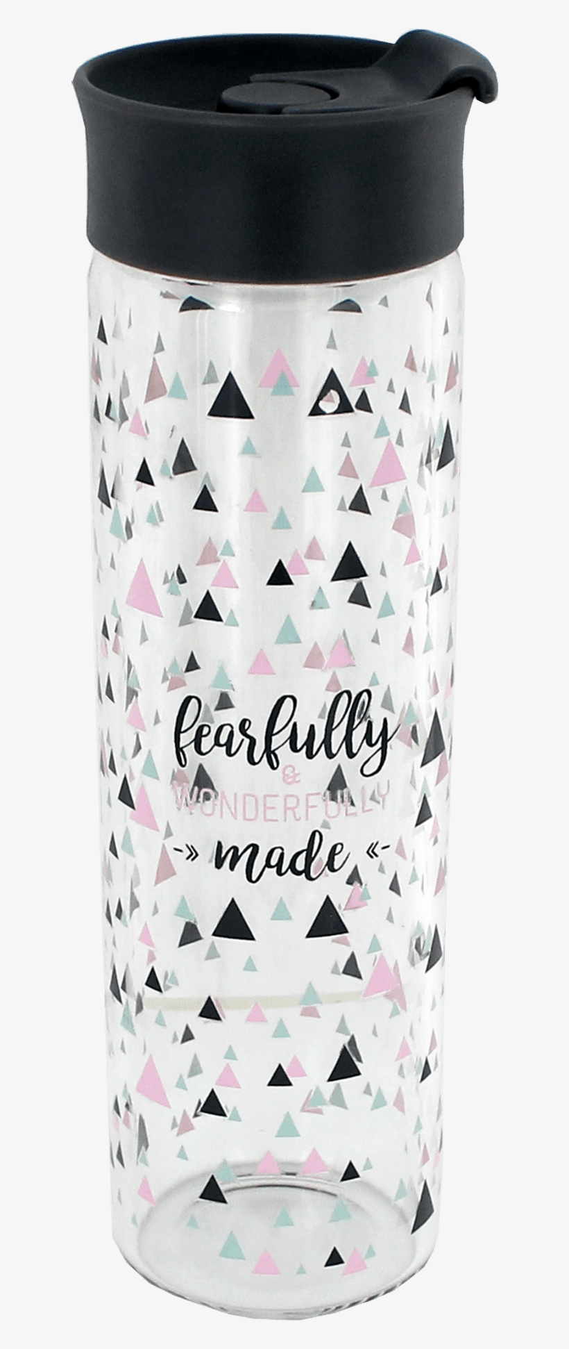 Products - Fearfully & Wonderfully Made Glass Water Bottle, transparent png download