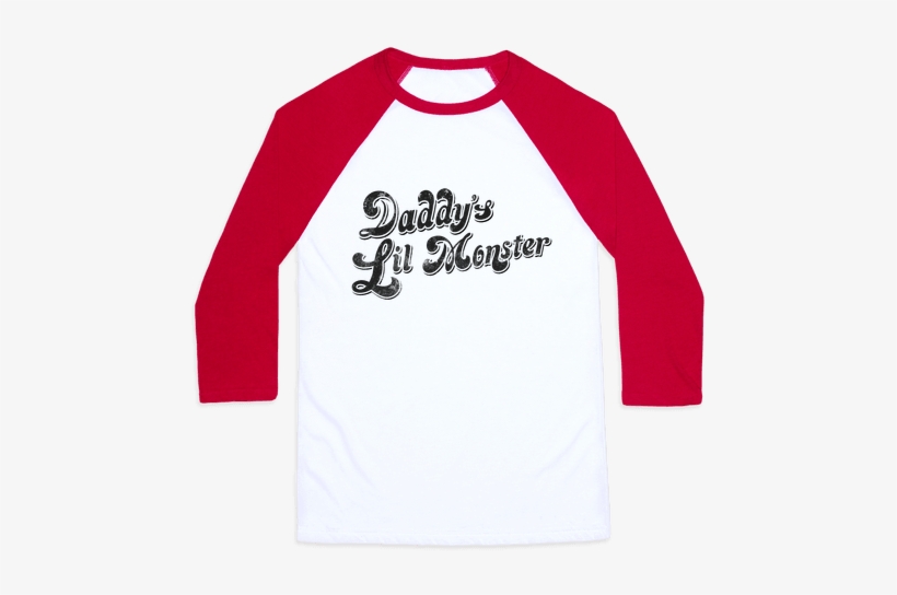Daddy's Lil Monster Baseball Tee - Girls Will Save The World, transparent png download
