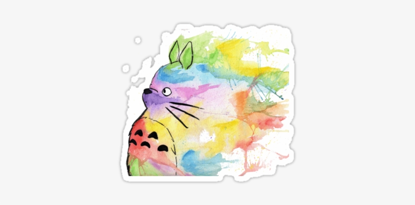 Miyazaki Drawing Watercolor Jpg Black And White Download - Totoro Watercolor, transparent png download
