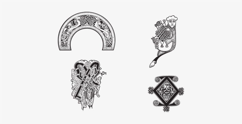 Floral Gothic Vector Celtic Patterns Gothi - Gothic Vector Ornaments Transparent, transparent png download