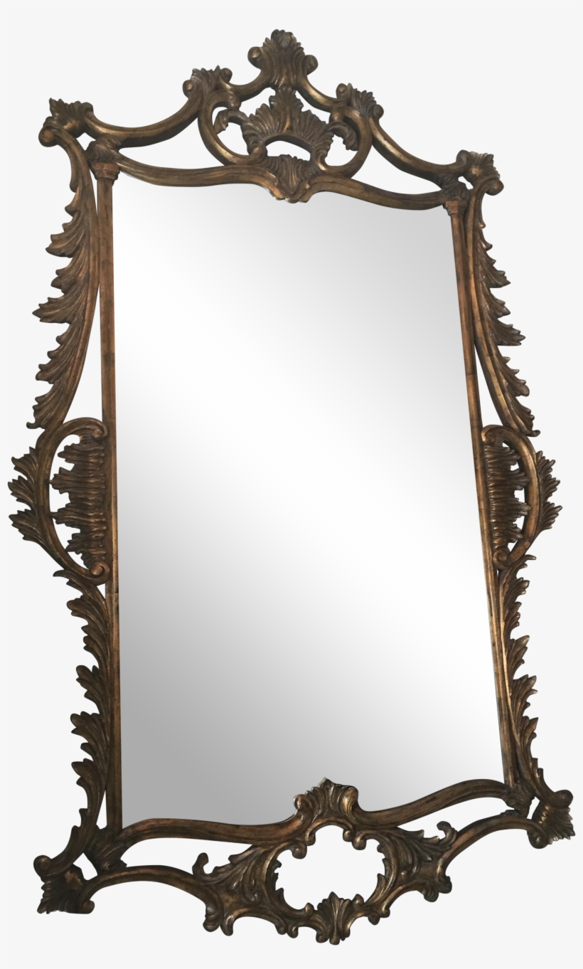 Svg Black And White Stock Large Gold Mirror Chairish - Transparent Gothic Mirror Png, transparent png download