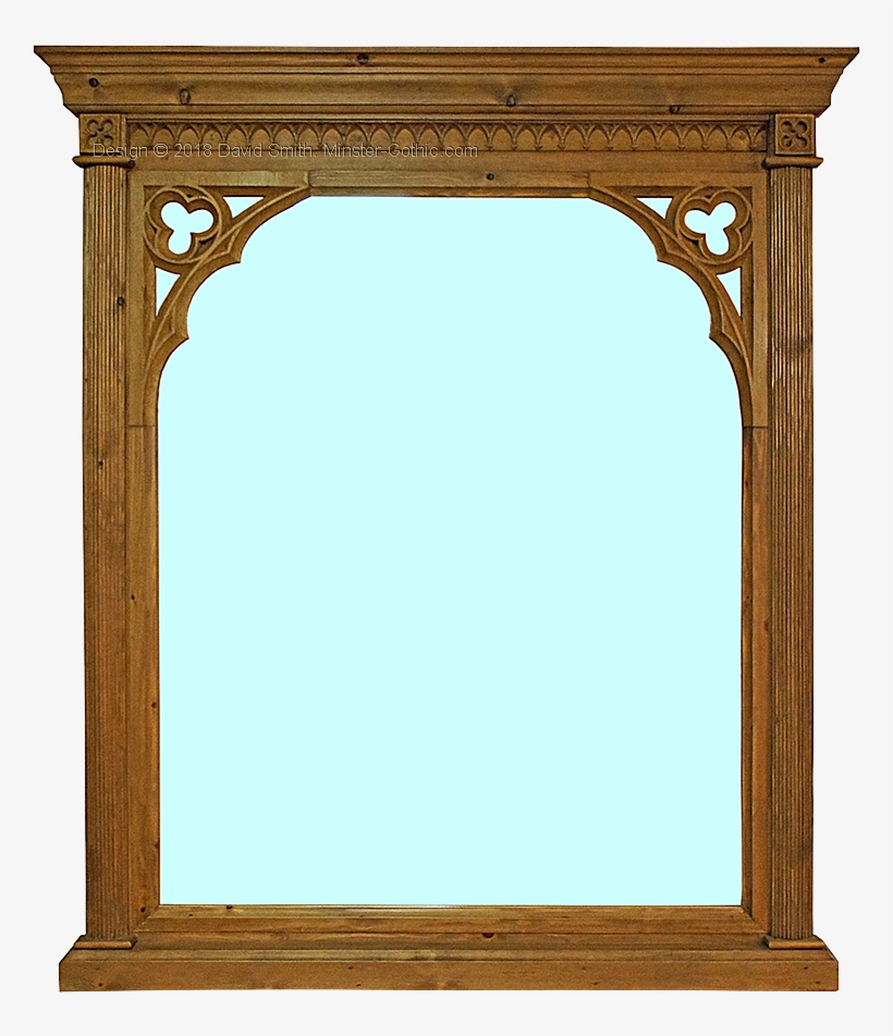 Minster Gothic Classic Overmantle Mirror - Mirror, transparent png download