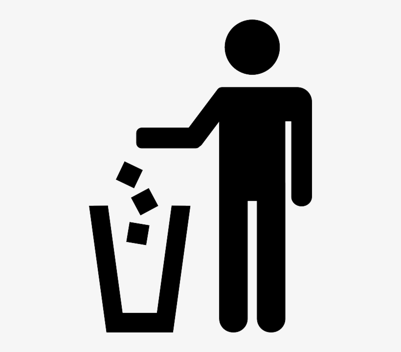Garbage Trash Recycling Trashcan Rubbish Waste - Ne Pas Jeter Sur La Voie Public, transparent png download
