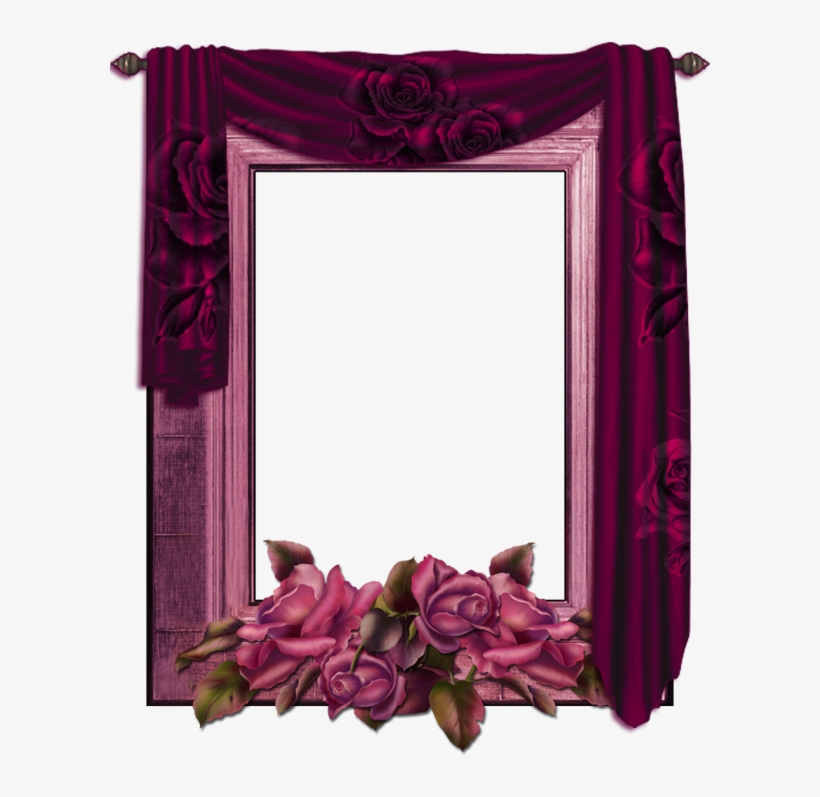 Purple Rose Clipart Frame - Transparent Png Frame Png Vintage, transparent png download