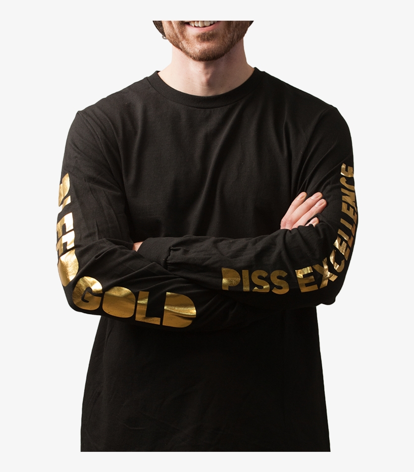 Bgpe Gold Foil Long Sleeve Tee - Sleeve, transparent png download