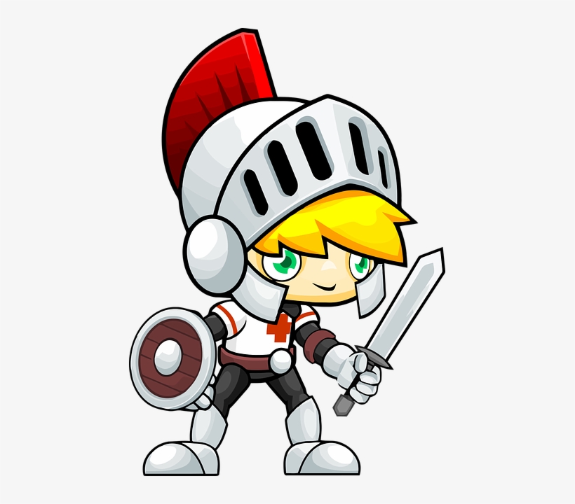 Golden Haired, Boy, Cartoon, Combat, Comic, Human, - Cartoon Knight Png, transparent png download