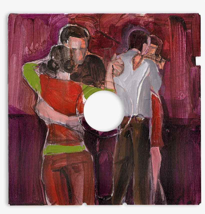 Acrylic And Collage On Floppy Disks - Modern Art, transparent png download