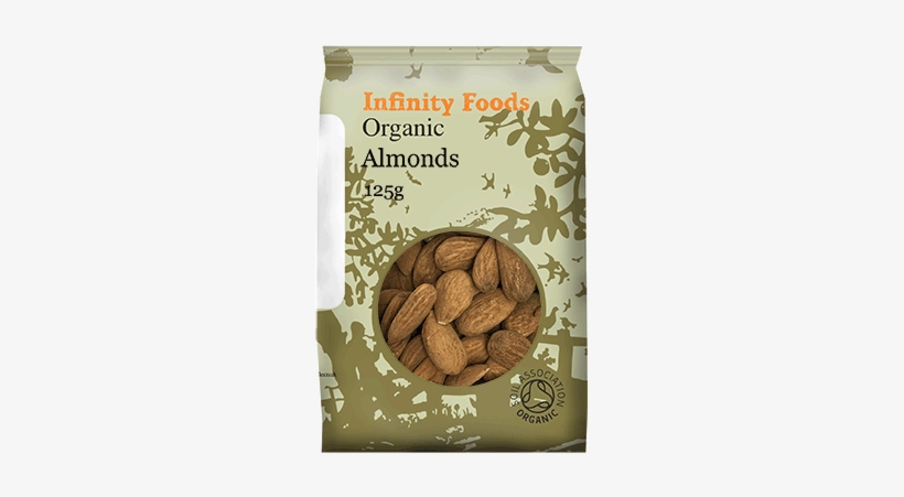 Organic Almonds - Whole Golden Flaxseed 250g - Organic (infinity Foods), transparent png download