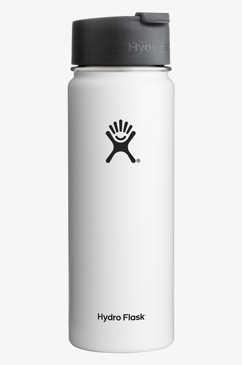 20 Oz Wide Mouth White Water Bottle - White 20 Oz Hydro Flask, transparent png download