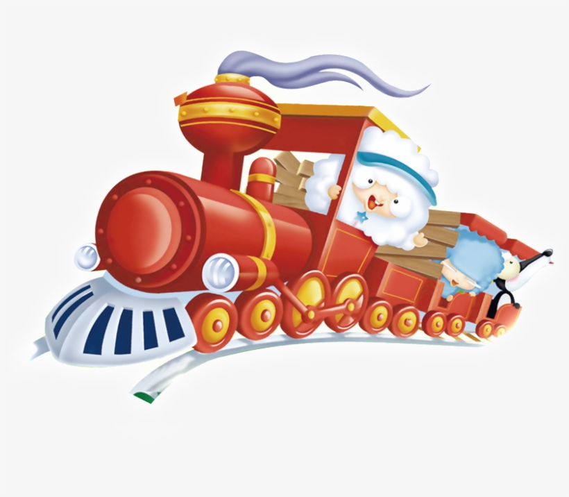 Hand Drawn Cartoon Train Decoration Vector - Train, transparent png download
