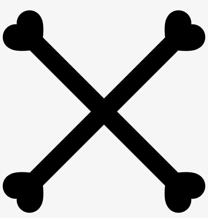 Bones Silhouette Forming A Cross Symbol Comments - Bone Vector Png, transparent png download
