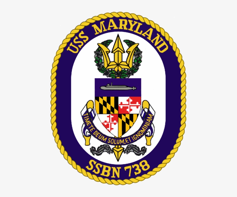 Submarine Uss Maryland - Uss Milius Crest, transparent png download