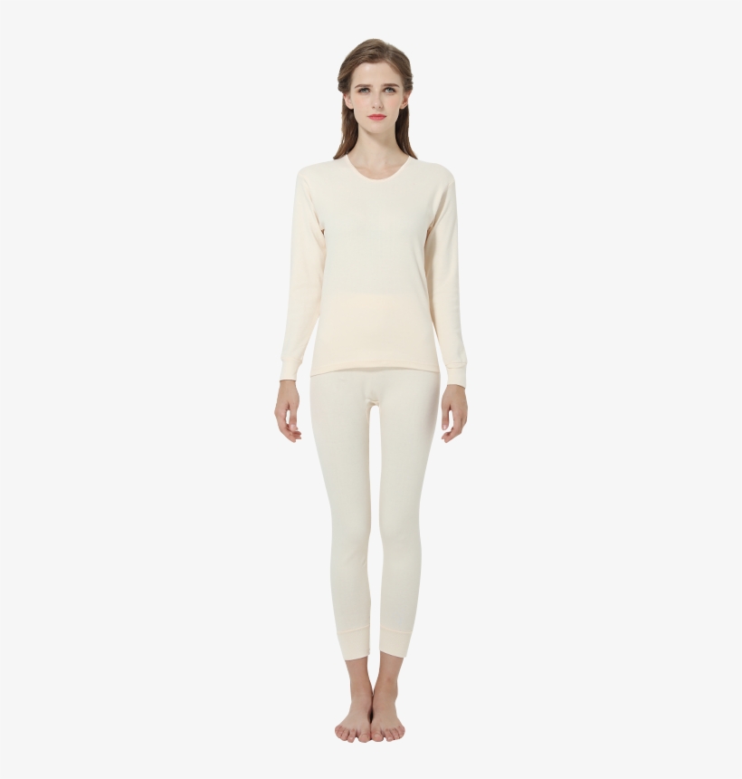 Langsha Qiuyi Qiuku Women's Round Neck Cotton Sweater - Leggings, transparent png download