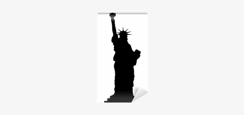 Statue Of Liberty Vector Black Shadows Silhouette Wall - Statue Of Liberty, transparent png download