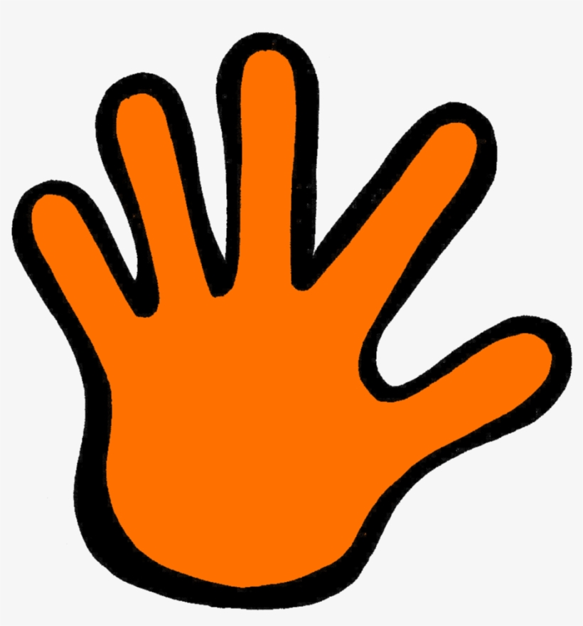 In My Classroom, Anytime We Have To Stop & Jot Or Record - Orange Hand Clip Art, transparent png download