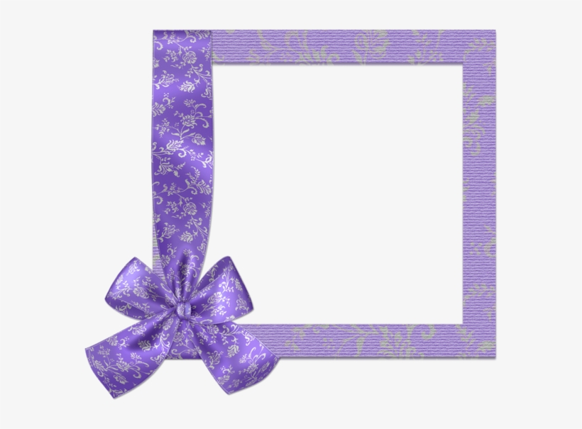 Cute Purple Png Frame With Bow Png M 1379326092purple - Purple Picture Frame Png, transparent png download