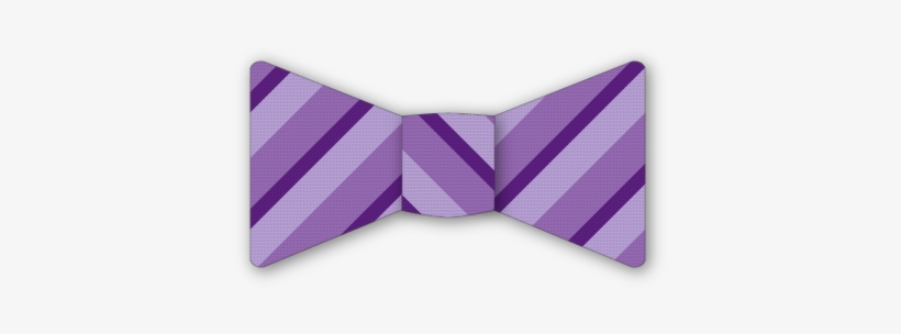 Broadway Stripe Purple Bow Tie - Formal Wear, transparent png download
