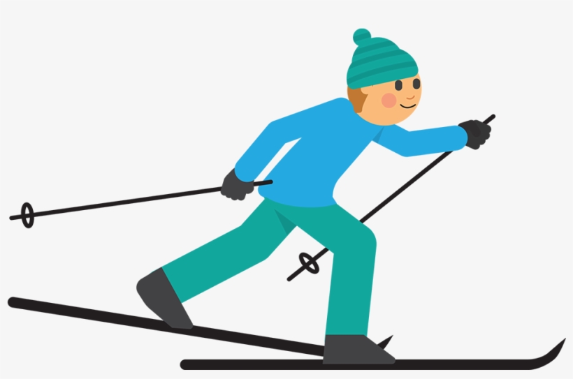 Clipart Cross Country Images Brain - Cross-country Skiing, transparent png download