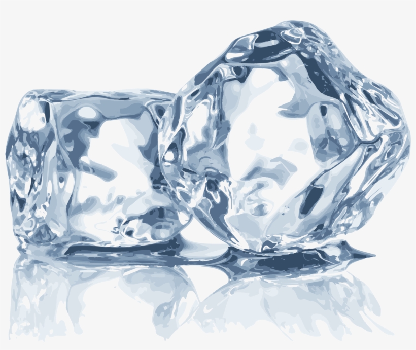 Royalty Free Ice Cube Blue Transprent Png - Ice Cube On Glass Png, transparent png download