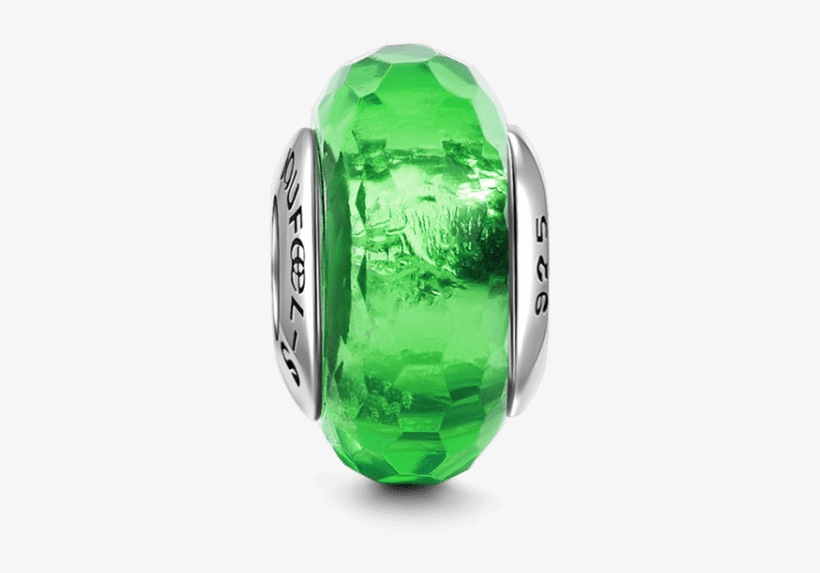 Murano Glass Charms Soufeel Green Ice Crystal Faceted, transparent png download
