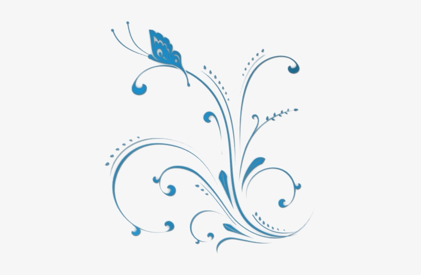 Adornos Florales En Formato Png - ภาพ วาด ผีเสื้อ กับ ดอกไม้, transparent png download