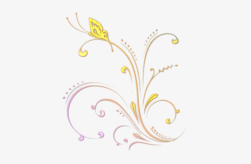 Adornos Florales En Formato Png - Flower Design, transparent png download